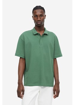 H & M - Top polo z piki Relaxed Fit - Zielony ze sklepu H&M w kategorii T-shirty męskie - zdjęcie 169676334