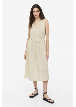 H & M - Sukienka ze sznurkiem do ściągania - Beżowy ze sklepu H&M w kategorii Sukienki - zdjęcie 169676500