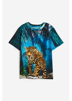 H & M - Dżersejowy T-shirt z nadrukiem - Niebieski ze sklepu H&M w kategorii T-shirty chłopięce - zdjęcie 169676680