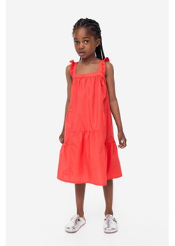H & M - Obszerna sukienka z bawełny - Czerwony ze sklepu H&M w kategorii Sukienki dziewczęce - zdjęcie 169676740