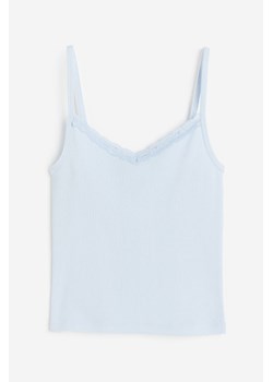 H & M - Top na ramiączkach zdobiony koronką - Niebieski ze sklepu H&M w kategorii Bluzki dziewczęce - zdjęcie 169676784