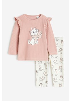 H & M - Bawełniana piżama w nadruki - Różowy ze sklepu H&M w kategorii Piżamy dziecięce - zdjęcie 169676970