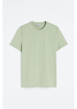 H & M - T-shirt z bawełny pima Slim Fit - Zielony ze sklepu H&M w kategorii T-shirty męskie - zdjęcie 169677053