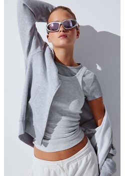 H & M - Rozpinana bluza z kapturem - Szary ze sklepu H&M w kategorii Bluzy damskie - zdjęcie 169677090