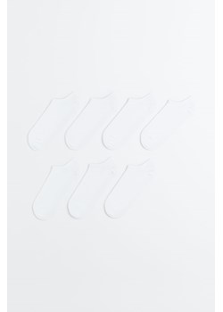 H & M - Krótkie skarpetki 7-pak - Biały ze sklepu H&M w kategorii Skarpetki damskie - zdjęcie 169677170