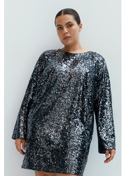 H & M - Cekinowa sukienka - Szary ze sklepu H&M w kategorii Sukienki - zdjęcie 169677174