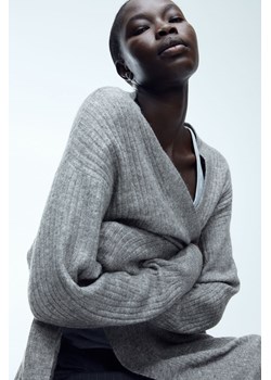 H & M - Długi kardigan - Szary ze sklepu H&M w kategorii Swetry damskie - zdjęcie 169677224