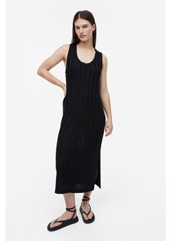 H & M - Sukienka z dzianiny w prążki - Czarny ze sklepu H&M w kategorii Sukienki - zdjęcie 169677341