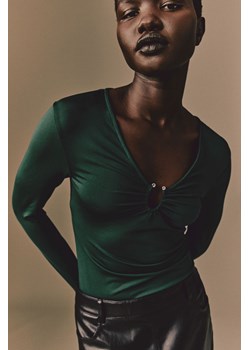 H & M - Top z klamerką - Zielony ze sklepu H&M w kategorii Bluzki damskie - zdjęcie 169677400