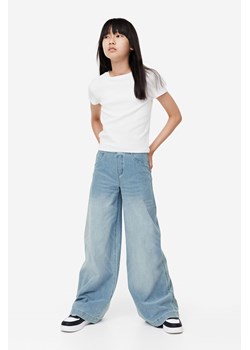 H & M - Szerokie spodnie - Niebieski ze sklepu H&M w kategorii Spodnie dziewczęce - zdjęcie 169677631