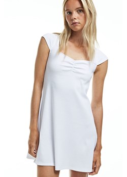 H & M - Dżersejowa sukienka z kapturkowym rękawem - Biały ze sklepu H&M w kategorii Sukienki - zdjęcie 169677634