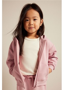 H & M - Rozpinana bluza z kapturem - Różowy ze sklepu H&M w kategorii Bluzy dziewczęce - zdjęcie 169677792