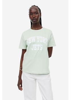 H & M - T-shirt z motywem - Zielony ze sklepu H&M w kategorii Bluzki damskie - zdjęcie 169677811