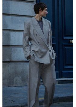 H & M - Szerokie spodnie - Szary ze sklepu H&M w kategorii Spodnie damskie - zdjęcie 169677813