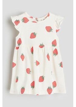 H & M - Dżersejowa sukienka - Biały ze sklepu H&M w kategorii Sukienki niemowlęce - zdjęcie 169677850