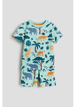 H & M - Bawełniana piżama z nadrukiem - Zielony ze sklepu H&M w kategorii Piżamy dziecięce - zdjęcie 169677933
