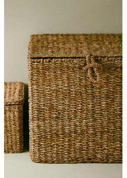 H & M - Kosz z trawy morskiej z pokrywką - Beżowy ze sklepu H&M w kategorii Kosze i koszyki - zdjęcie 169677941