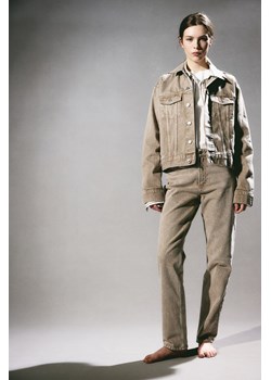 H & M - Slim Straight High Jeans - Beżowy ze sklepu H&M w kategorii Jeansy damskie - zdjęcie 169677970