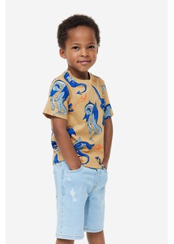 H & M - Bawełniany T-shirt - Beżowy ze sklepu H&M w kategorii T-shirty chłopięce - zdjęcie 169678084