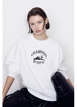 H & M - Bluza oversize z motywem - Biały ze sklepu H&M w kategorii Bluzy damskie - zdjęcie 169678130