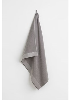 H & M - Duży ręcznik kąpielowy z bawełnianej frotte - Szary ze sklepu H&M w kategorii Ręczniki - zdjęcie 169678134