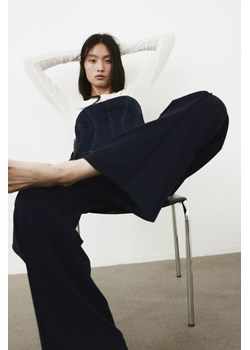 H & M - Eleganckie spodnie z wysoką talią - Niebieski ze sklepu H&M w kategorii Spodnie damskie - zdjęcie 169678182