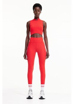 H & M - Legginsy sportowe ShapeMove - Czerwony ze sklepu H&M w kategorii Spodnie damskie - zdjęcie 169678240