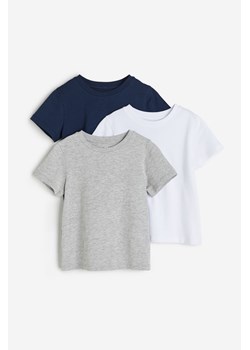 H & M - T-shirt 3-pak - Niebieski ze sklepu H&M w kategorii Bluzki dziewczęce - zdjęcie 169678273