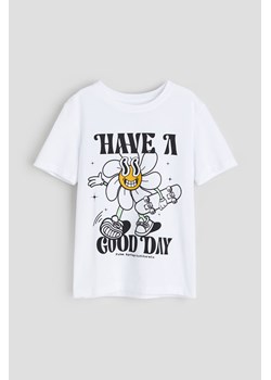 H & M - T-shirt z nadrukiem - Biały ze sklepu H&M w kategorii T-shirty chłopięce - zdjęcie 169678303