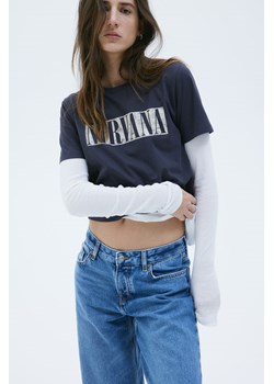H & M - T-shirt z motywem - Szary ze sklepu H&M w kategorii Bluzki damskie - zdjęcie 169678341