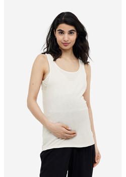 H & M - MAMA Koszulka dla karmiącej Before & After 2-pak - Beżowy ze sklepu H&M w kategorii Bluzki ciążowe - zdjęcie 169678344