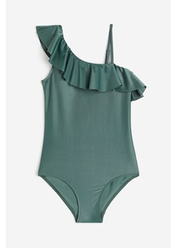 H & M - Kostium kąpielowy na jedno ramię - Zielony ze sklepu H&M w kategorii Stroje kąpielowe - zdjęcie 169678473