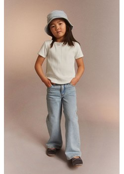 H & M - Top z bawełnianego dżerseju w prążki 2-pak - Fioletowy ze sklepu H&M w kategorii Bluzki dziewczęce - zdjęcie 169678502