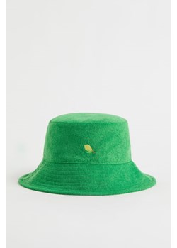 H & M - Kapelusz wędkarski z frotte - Zielony ze sklepu H&M w kategorii Kapelusze damskie - zdjęcie 169678572