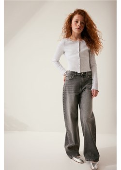 H & M - Dżinsy Wide Leg - Szary ze sklepu H&M w kategorii Spodnie dziewczęce - zdjęcie 169678802