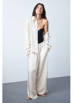 H & M - Satynowa piżama - Beżowy ze sklepu H&M w kategorii Piżamy damskie - zdjęcie 169678910