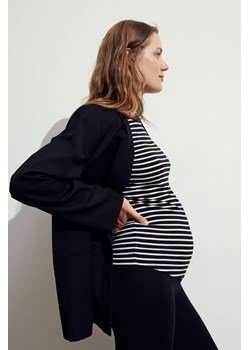 H & M - MAMA Top z dżerseju w prążki - Czarny ze sklepu H&M w kategorii Bluzki ciążowe - zdjęcie 169679241