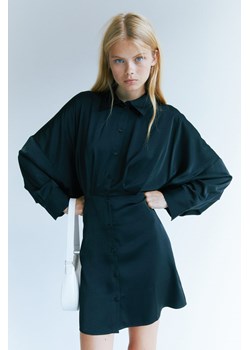 H & M - Satynowa szmizjerka - Czarny ze sklepu H&M w kategorii Sukienki - zdjęcie 169679243