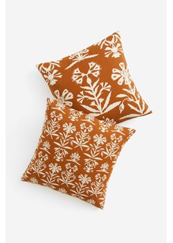 H & M - Wzorzysta poszewka na poduszkę 2-pak - Beżowy ze sklepu H&M w kategorii Poszewki na poduszki - zdjęcie 169679263