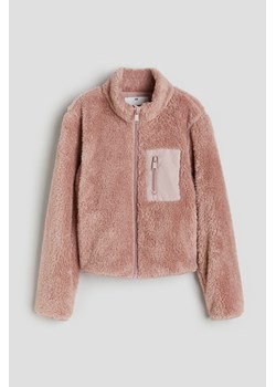 H & M - Pluszowa kurtka ze stójką - Różowy ze sklepu H&M w kategorii Kurtki dziewczęce - zdjęcie 169679323