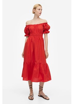 H & M - Sukienka z odkrytymi ramionami - Czerwony ze sklepu H&M w kategorii Sukienki - zdjęcie 169679361