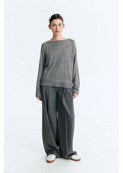 H & M - Sweter o drobnym splocie - Szary ze sklepu H&M w kategorii Swetry damskie - zdjęcie 169679502