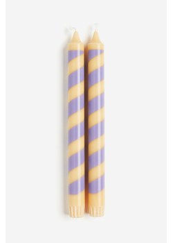 H & M - Świeczka w kształcie laski cukrowej 2-pak - Fioletowy ze sklepu H&M w kategorii Świece i dyfuzory - zdjęcie 169679532