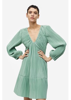 H & M - Plisowana sukienka dżersejowa - Zielony ze sklepu H&M w kategorii Sukienki - zdjęcie 169679583