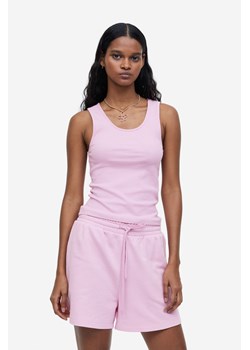 H & M - Bawełniana koszulka w prążki - Różowy ze sklepu H&M w kategorii Bluzki damskie - zdjęcie 169679890
