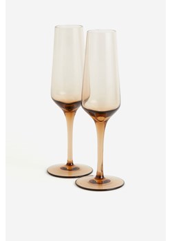 H & M - Kieliszek do szampana 2-pak - Beżowy ze sklepu H&M w kategorii Kieliszki - zdjęcie 169679972