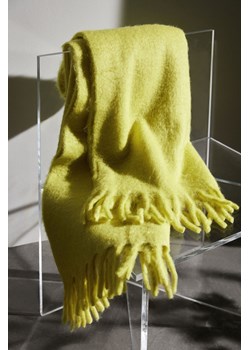 H & M - Koc z domieszką wełny - Żółty ze sklepu H&M w kategorii Koce i pledy - zdjęcie 169680074