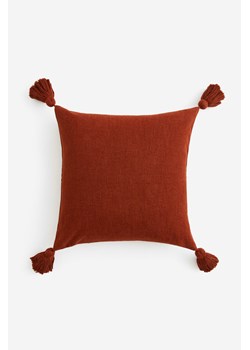 H & M - Poszewka na poduszkę zdobiona frędzlami - Pomarańczowy ze sklepu H&M w kategorii Poszewki na poduszki - zdjęcie 169680084