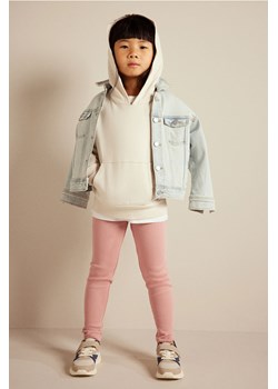 H & M - Legginsy z dżerseju w prążki - Różowy ze sklepu H&M w kategorii Spodnie dziewczęce - zdjęcie 169680342