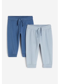 H & M - Joggersy 2-pak - Niebieski ze sklepu H&M w kategorii Spodnie i półśpiochy - zdjęcie 169680480
